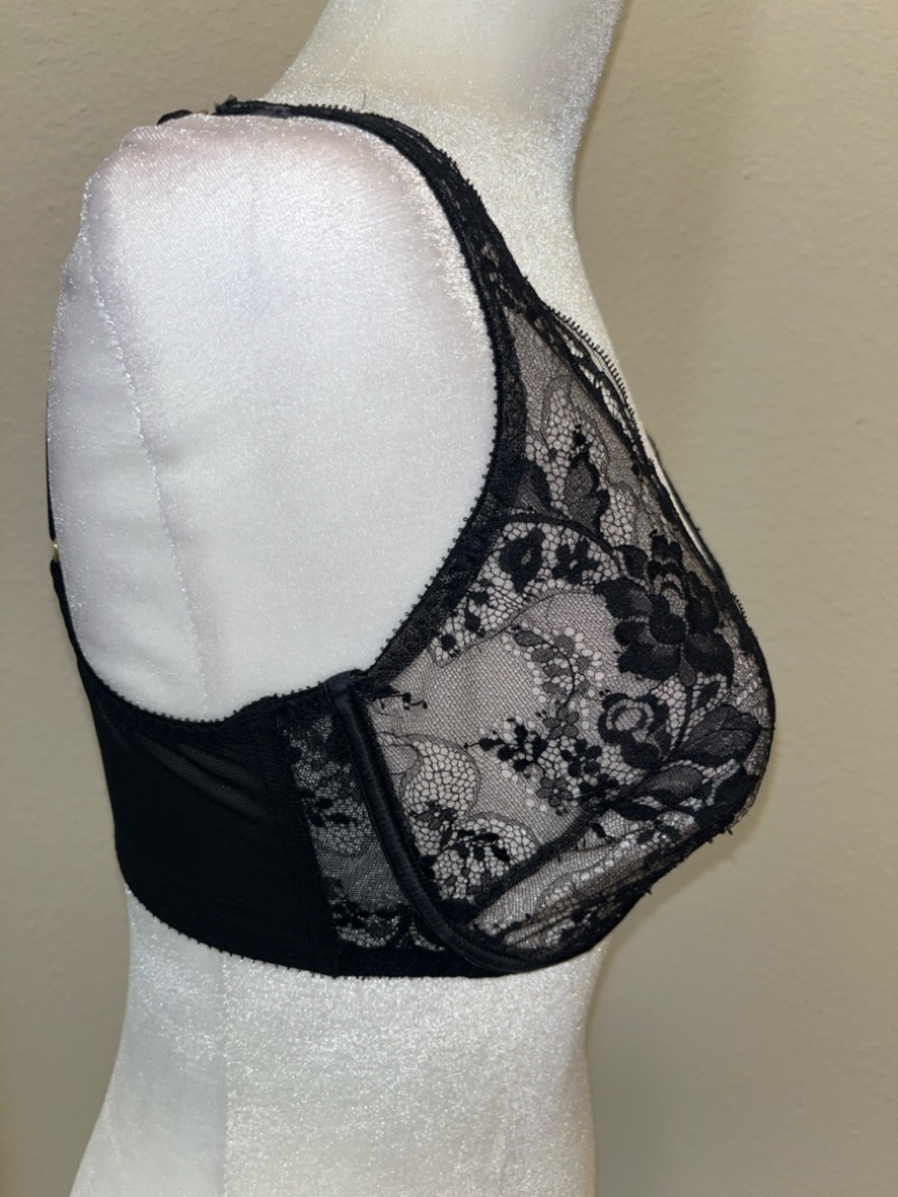 Agent Provocateur Essie Floral Lace Plunge Bra with Crisscross Detail 34DD - Picture 11 of 13